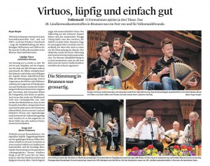 28. Ländlermusikanten-Treffen in Brunnen/SZ